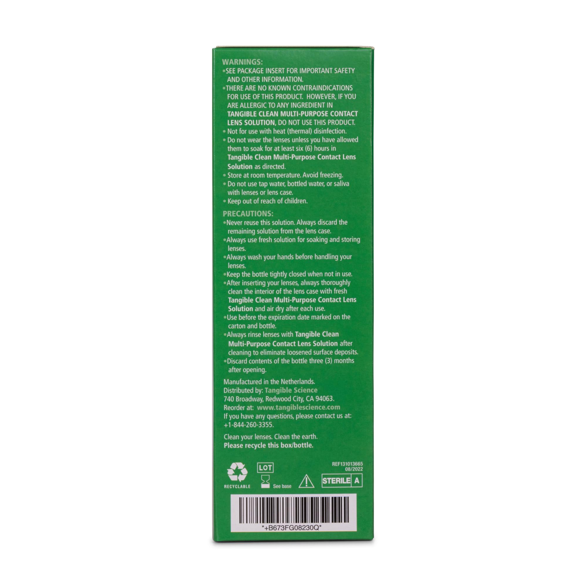 Tangible Clean Multi-Purpose Contact Lens Solution

