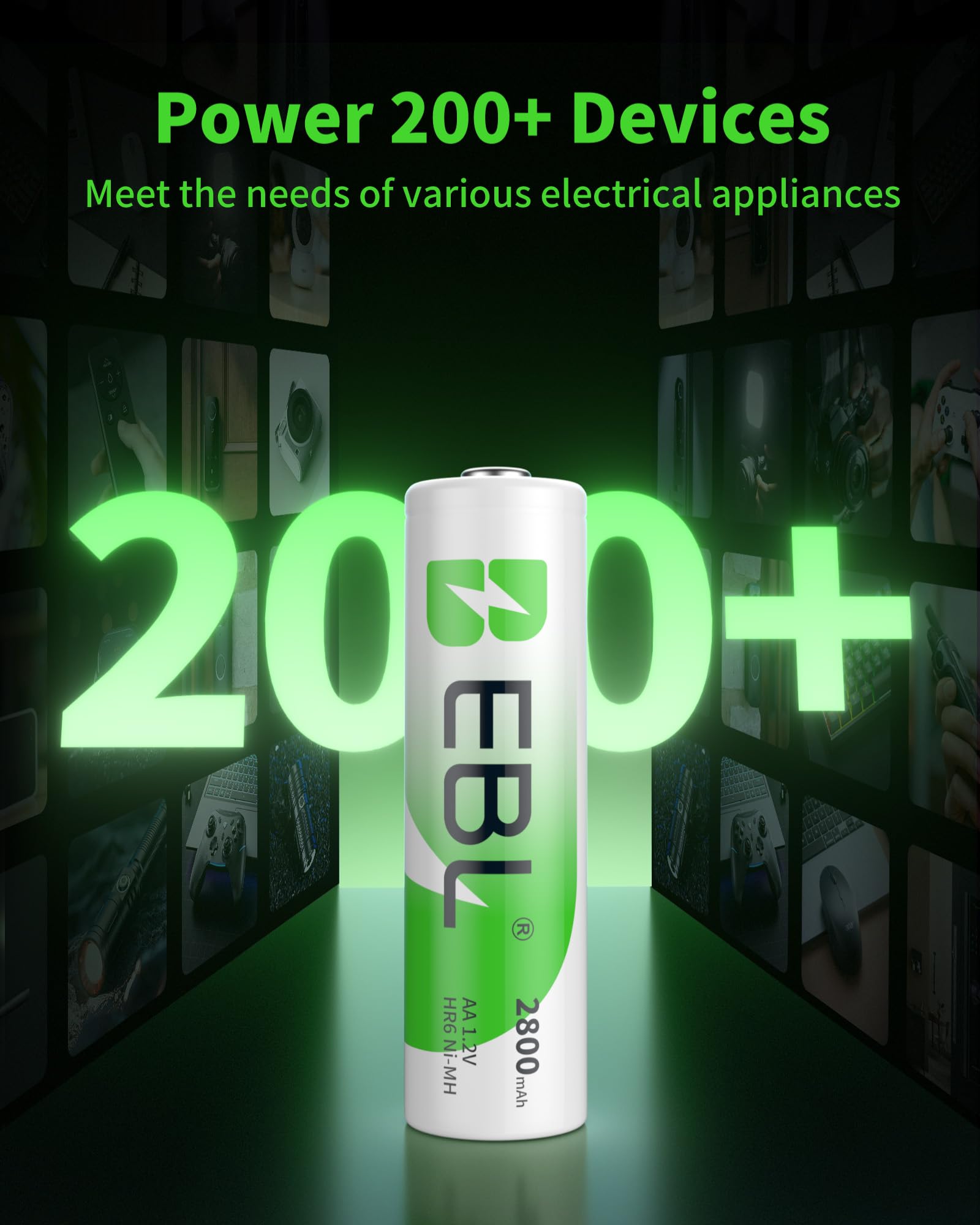 EBL Rechargeable Ni-MH Batteries High Capacity

