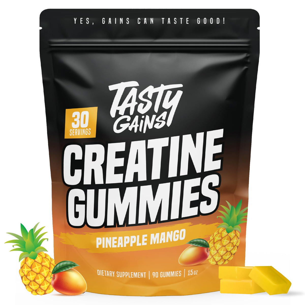 TASTY GAINS Creatine Gummies - Monohydrate for Muscle & Strength Support