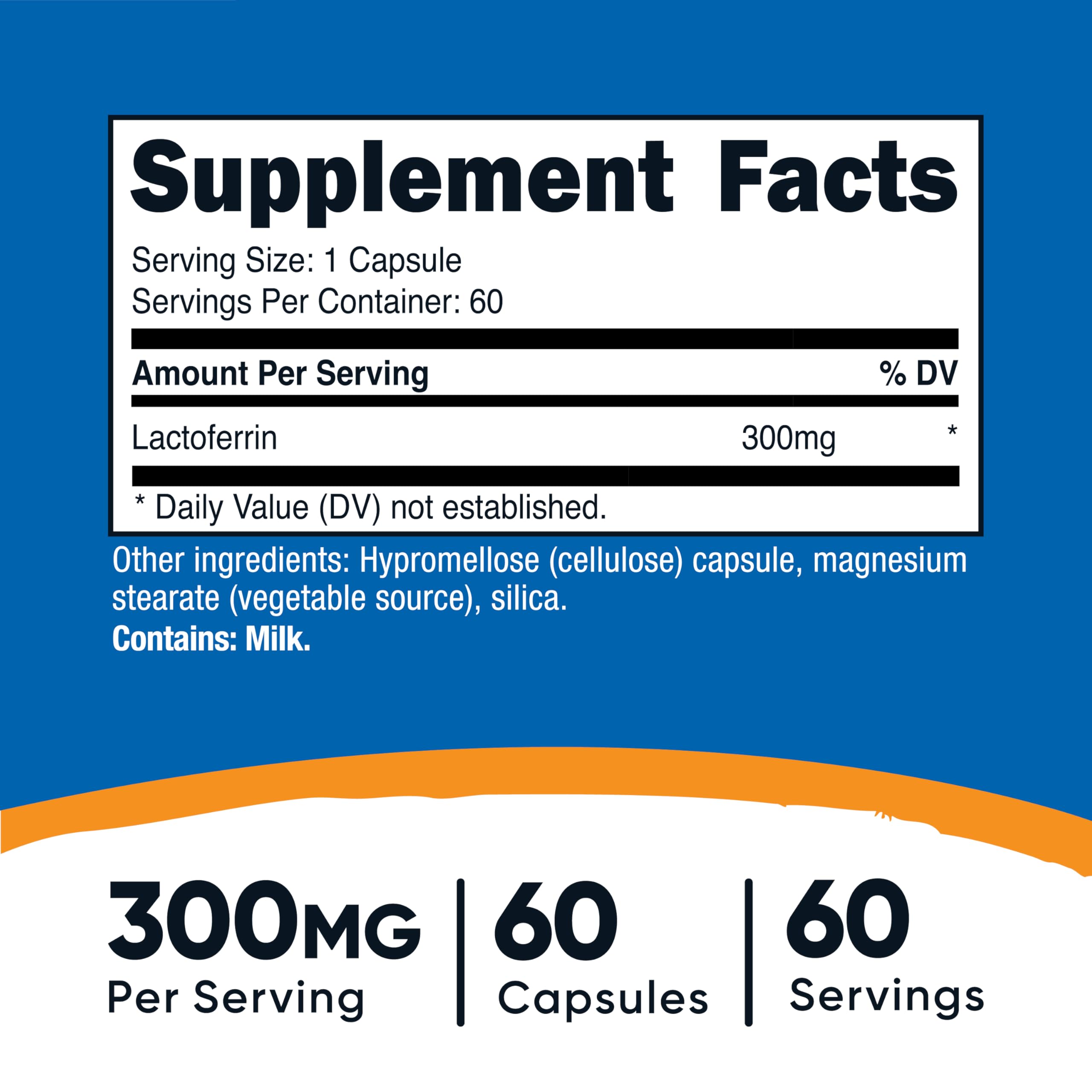 Nutricost Lactoferrin Supplement - Vegetarian & Gluten-Free

