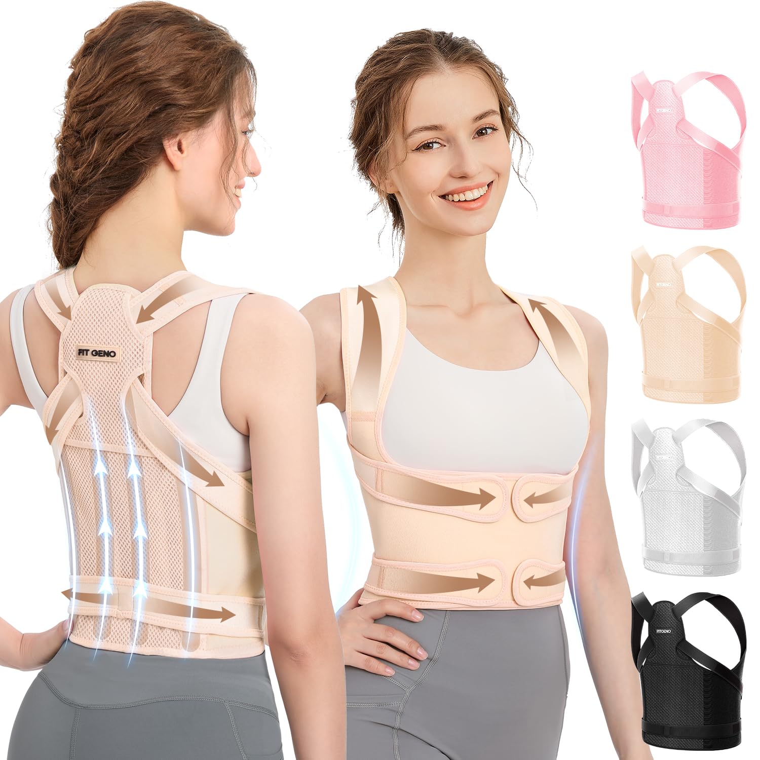 Fit Geno Back Posture Corrector – Full Back Support

