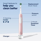Oral-B Pro 1000 Rechargeable Electric Toothbrush Pink


