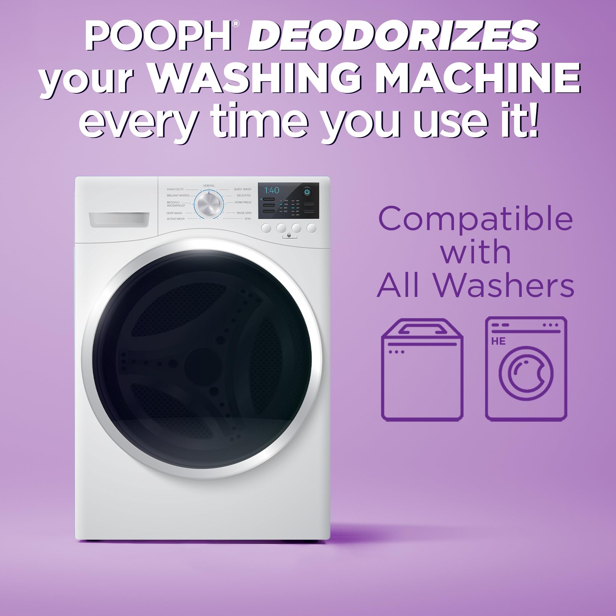 POOPH Laundry Fragrance-Free Odor Eliminator | Washables

