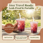 Voatree BPA-Free Disposable Cups with Lids & Straws

