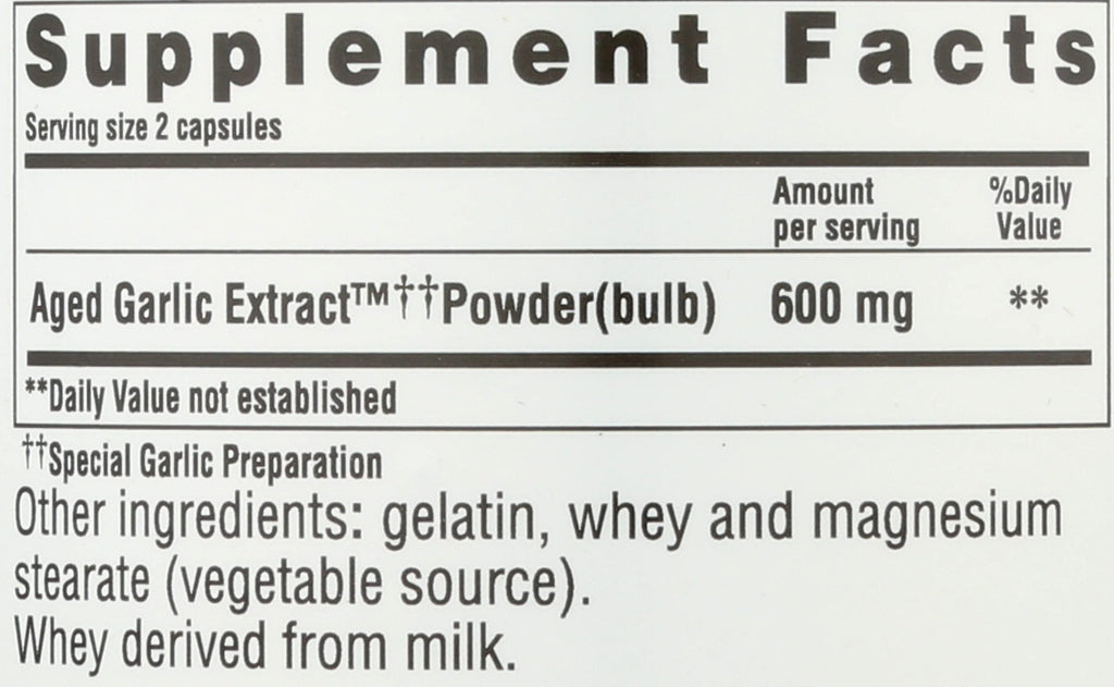 Kyolic Aged Garlic Extract Formula Odorless Garlic

