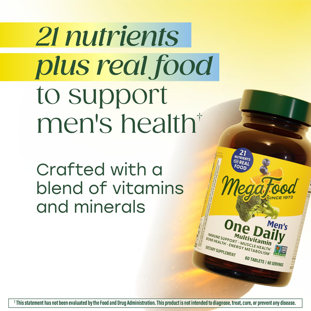 One Daily Men's Multivitamin MegaFood | Immune & Energy

