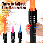 Refillable Windproof Torch Lighter | Safety Lock


