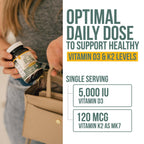 Organic Plant D3 + K2 Vitamin D3 K2 Supplement MenaQ7 MK7

