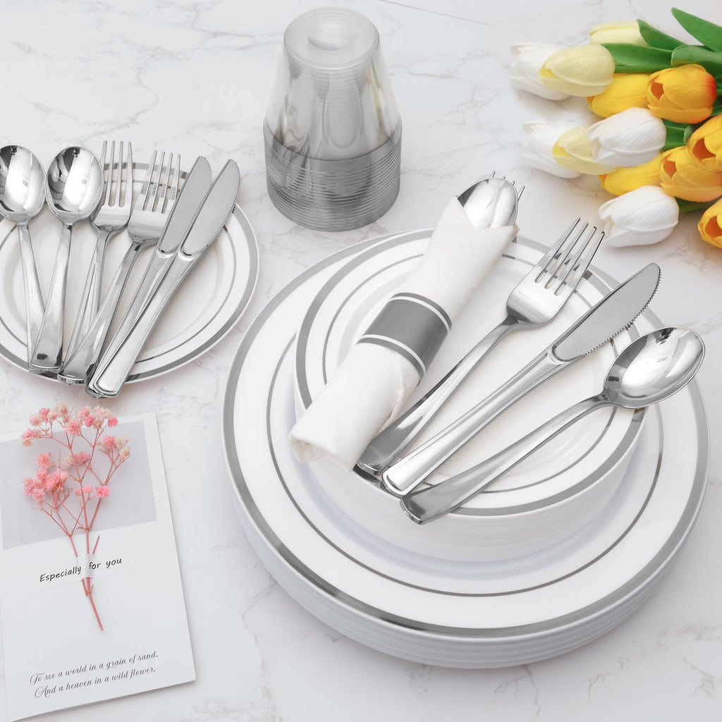 Plastic Dinnerware Set by Goodluck for Parties

