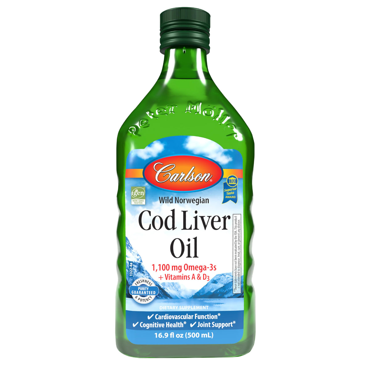 Carlson Cod Liver Oil 1100 mg Omega-3 Liquid Supplement