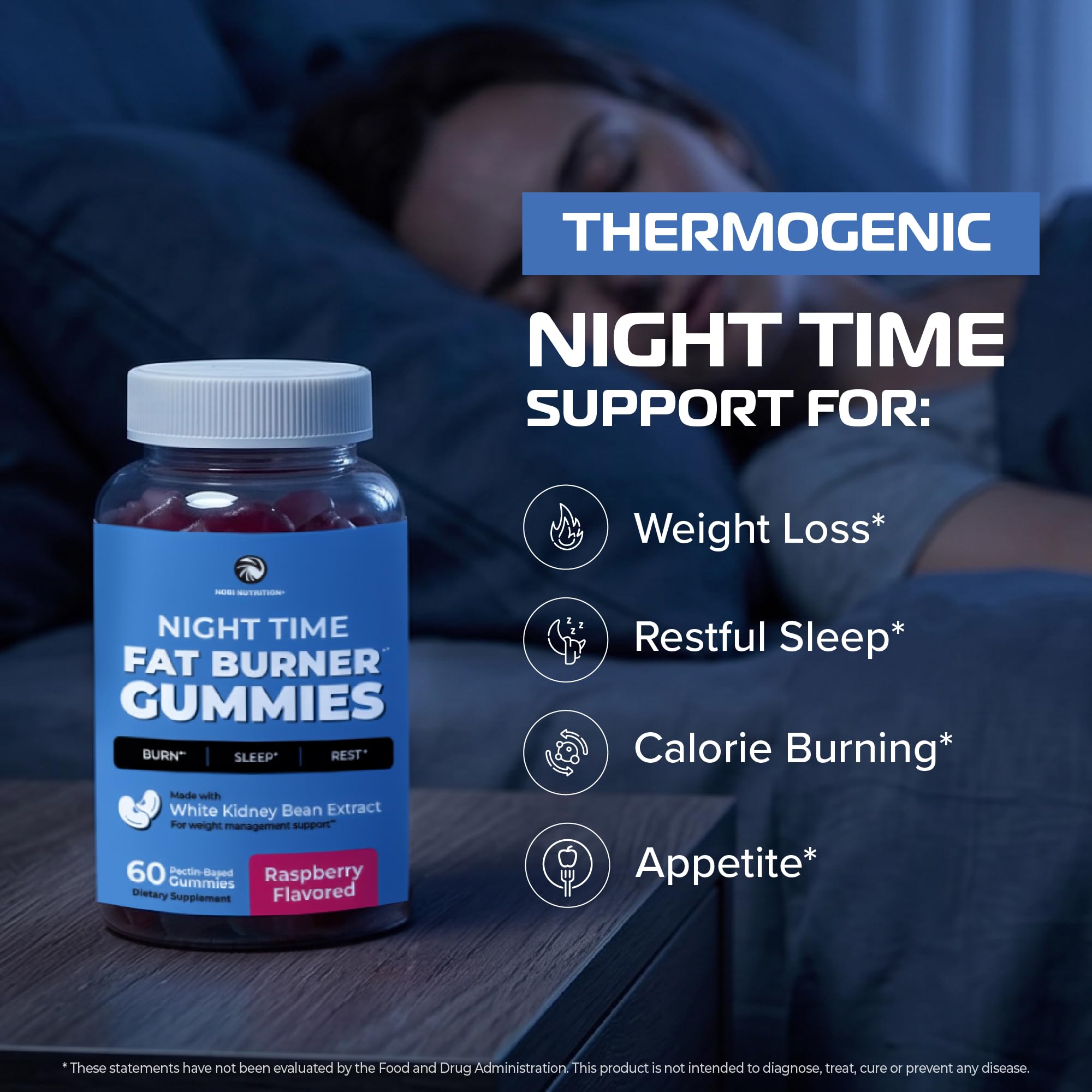 NOBI Night Time Fat Burner Weight Loss Supplement


