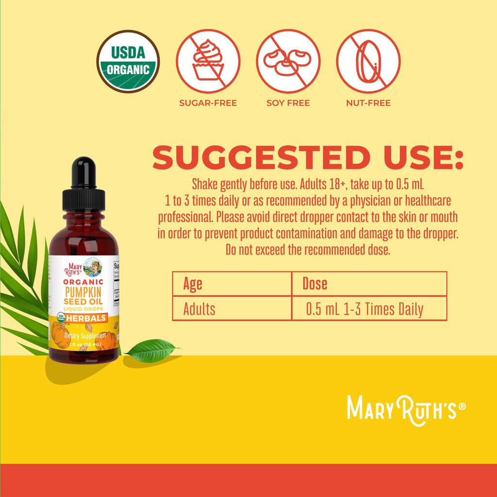 MaryRuth's Organics Pumpkin Seed Oil Drops – Organic & Vegan

