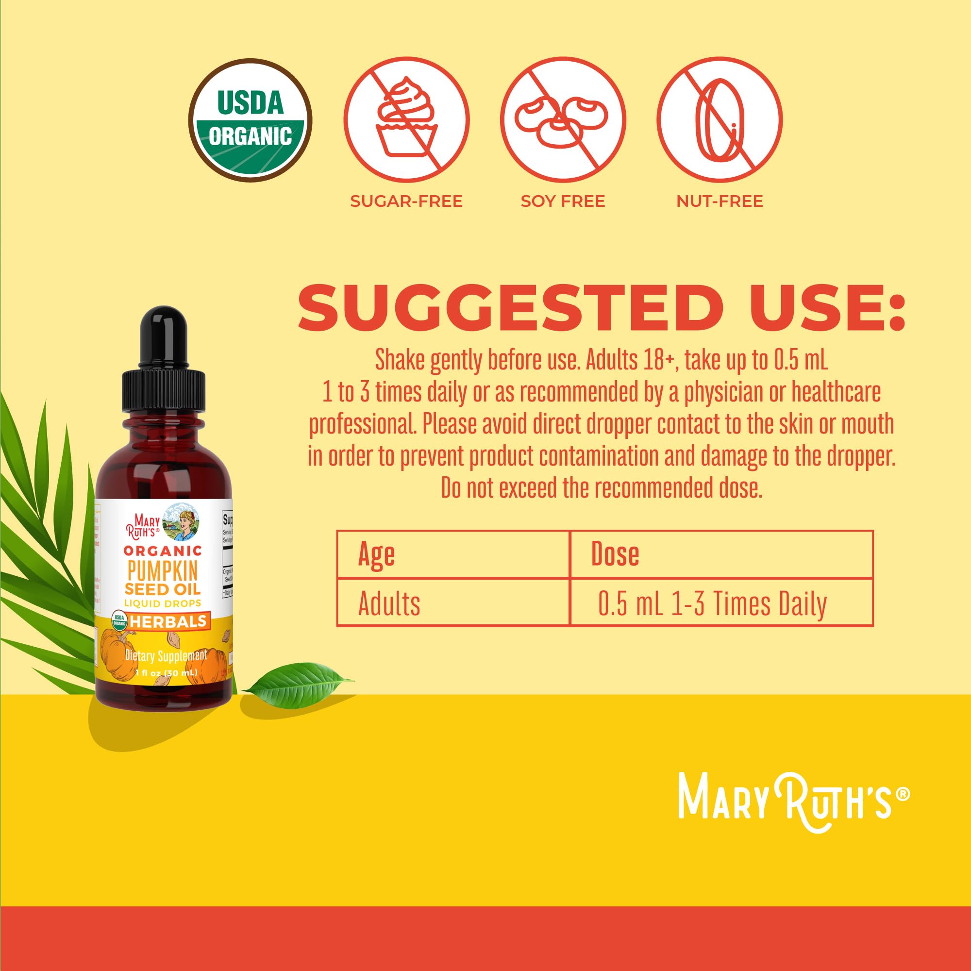 MaryRuth's Organics Pumpkin Seed Oil Drops – Organic & Vegan

