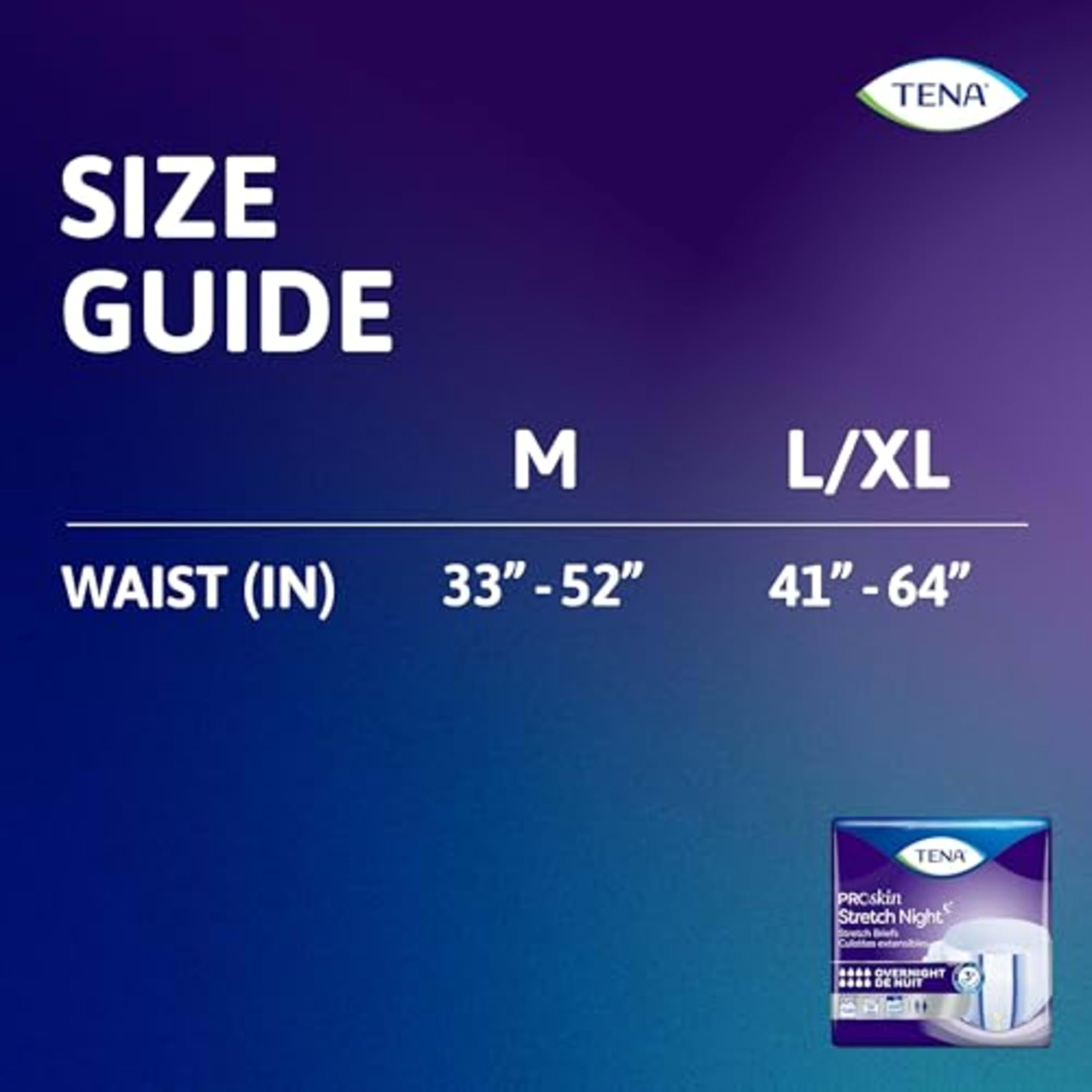 TENA ProSkin Overnight Stretch Brief Incontinence Diapers


