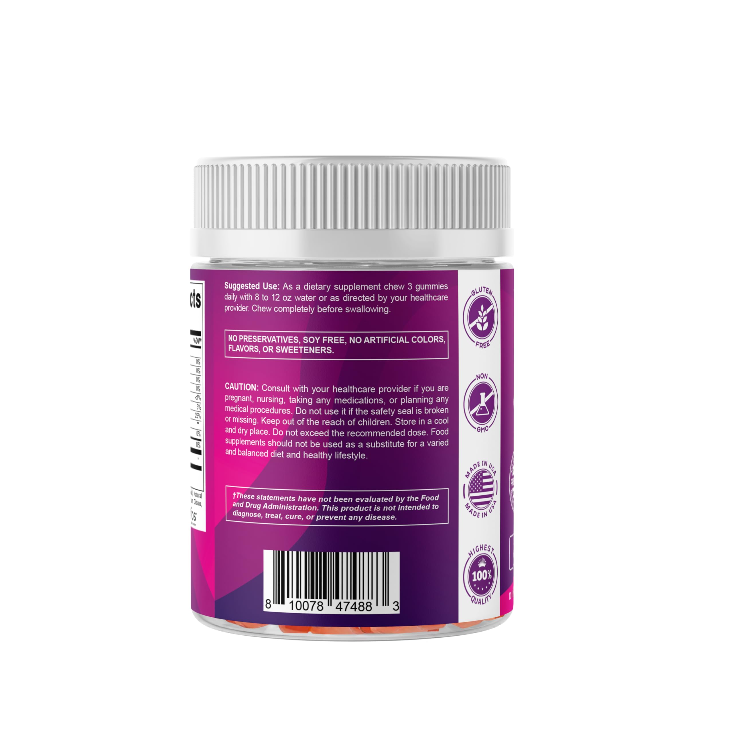 Vitamatic Prebiotic Fiber Gummies for Adults Zero Sugar

