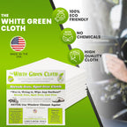 The White Green Cloth Reusable Cleaning Cloth for Glass

