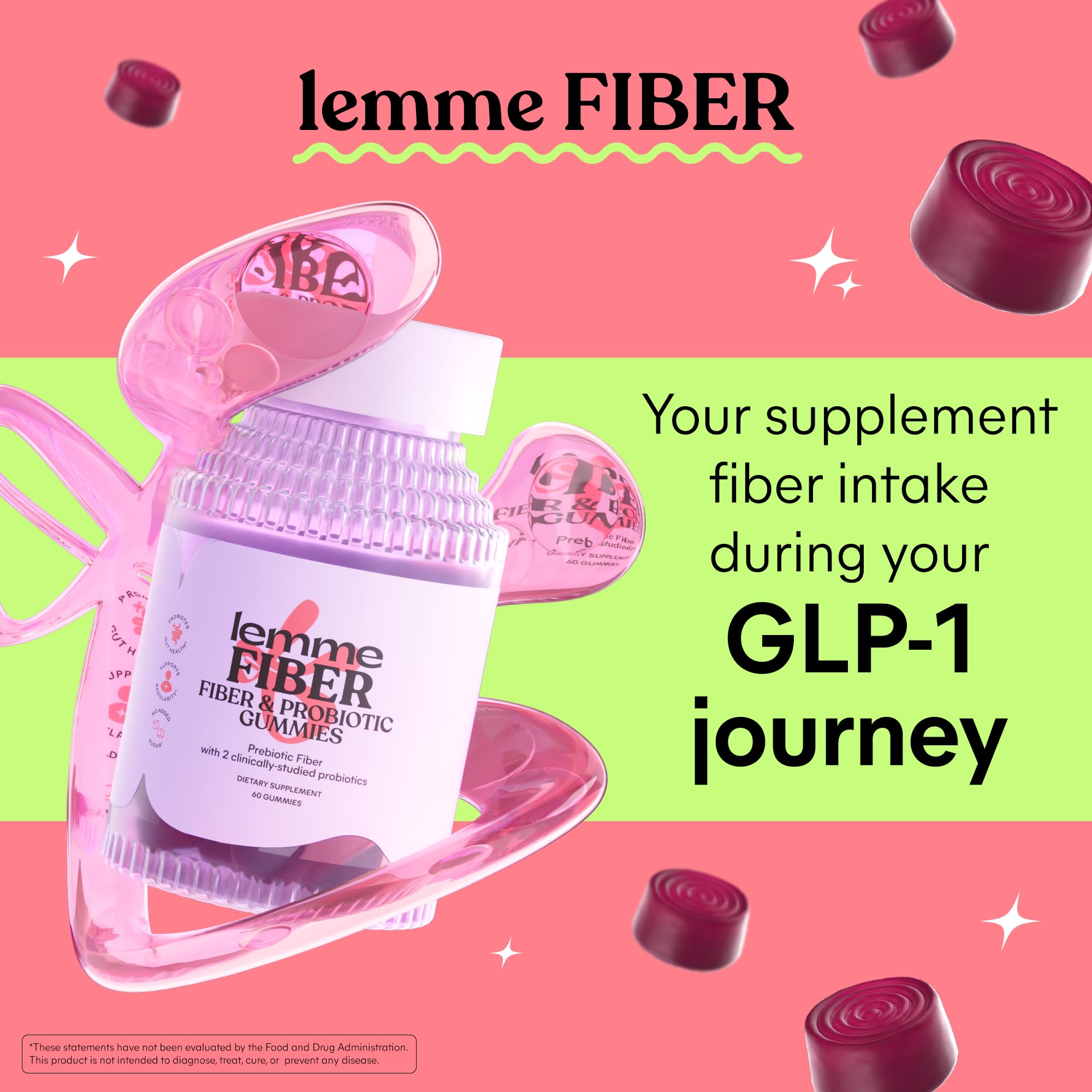 Lemme Fiber & Probiotic Gummies|Digestive Health

