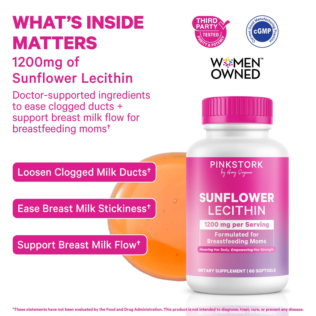 Pink Stork Sunflower Lecithin 1200 mg Softgels

