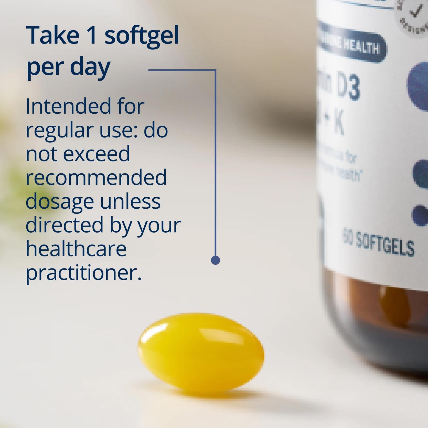 Metagenics Vitamin D3 and K2 Softgels Immune & Heart Health

