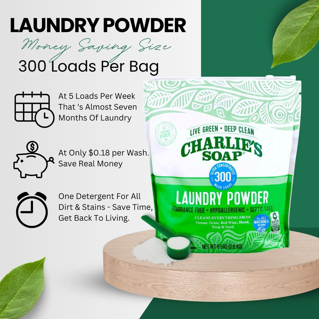 Charlie's Soap Hypoallergenic Laundry Detergent Powder

