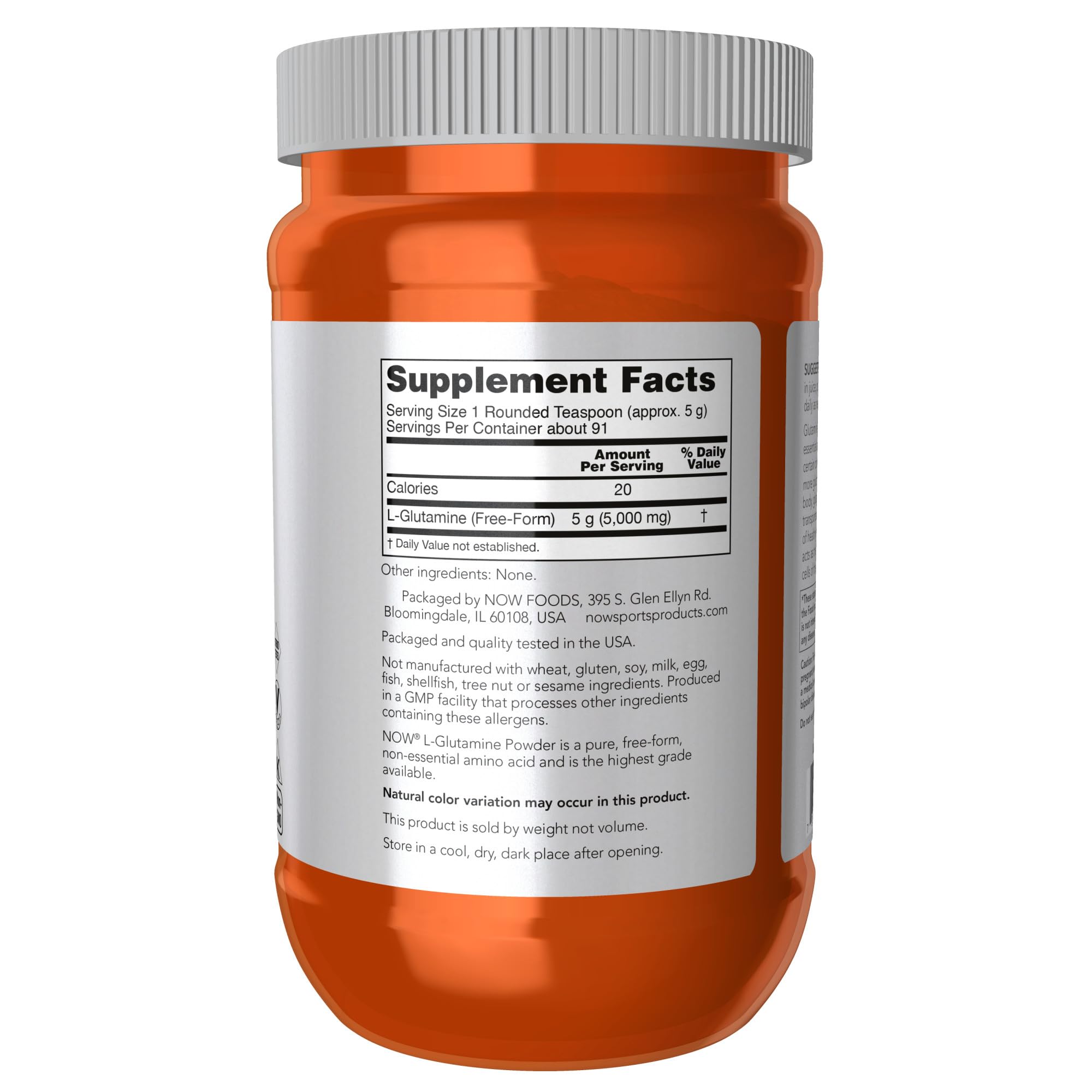 NOW Foods L-Glutamine Powder | Amino Acid Supplement

