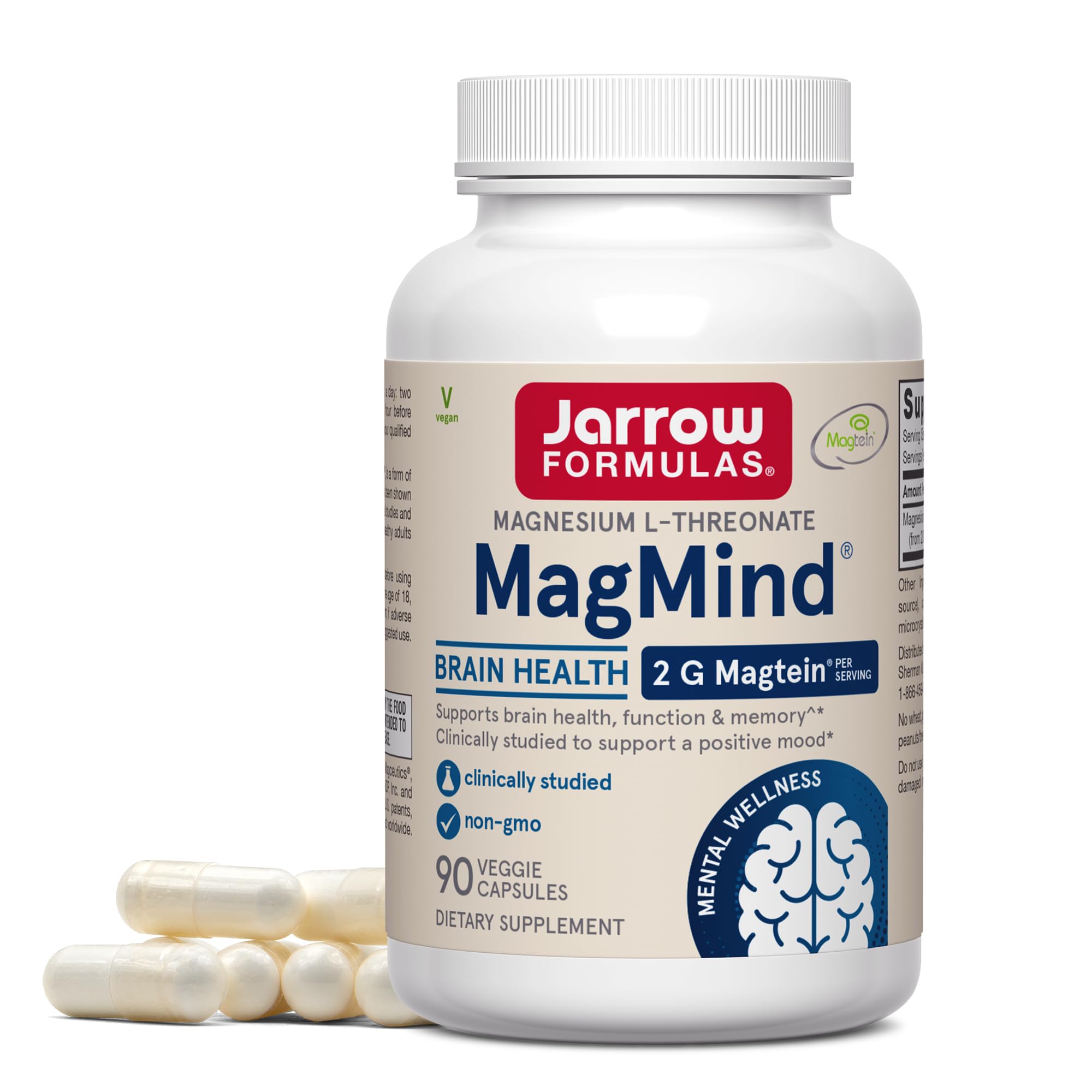 Jarrow MagMind Magnesium L-Threonate for Brain Health

