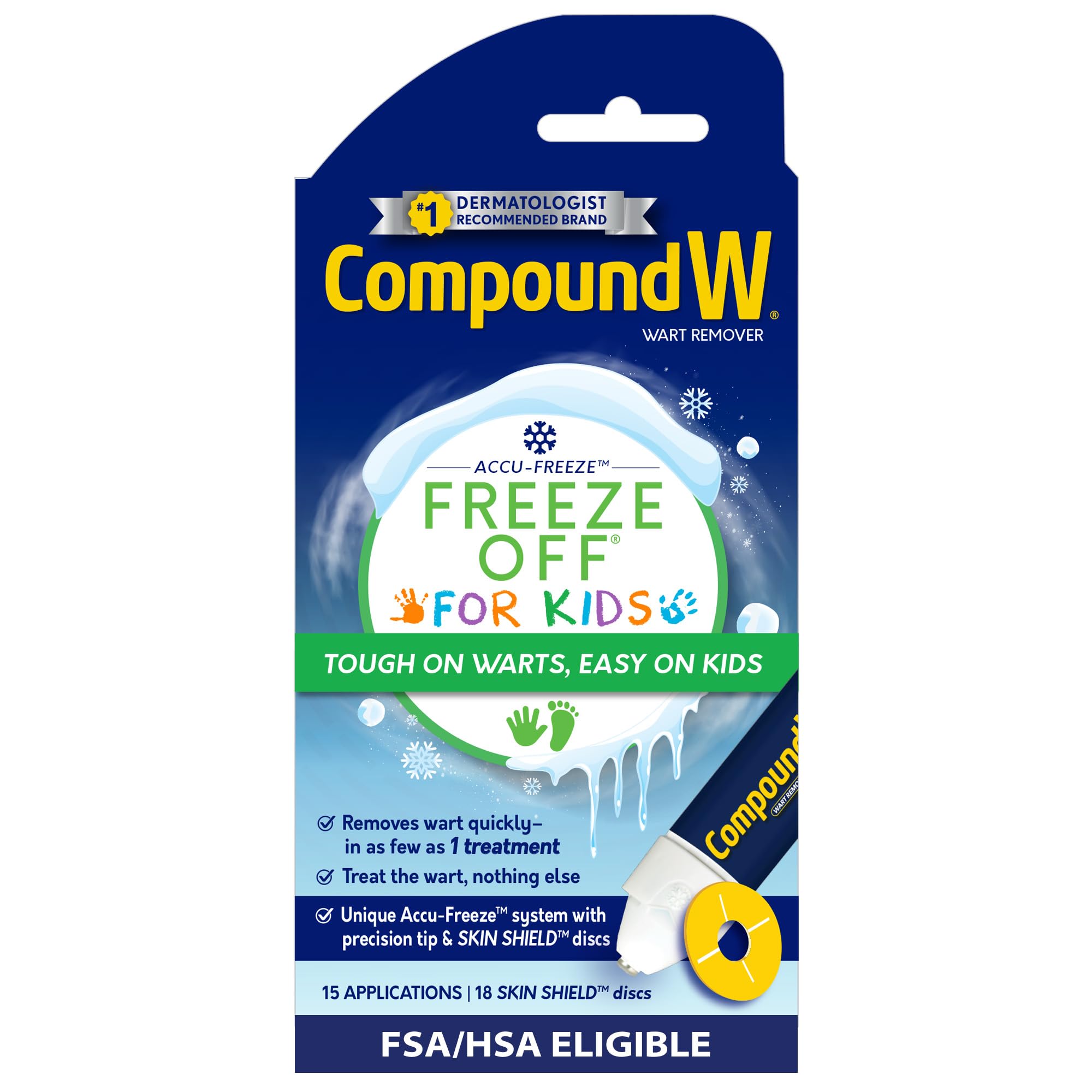 Compound W Freeze Off Wart Remover for Kids with Skin Shield

