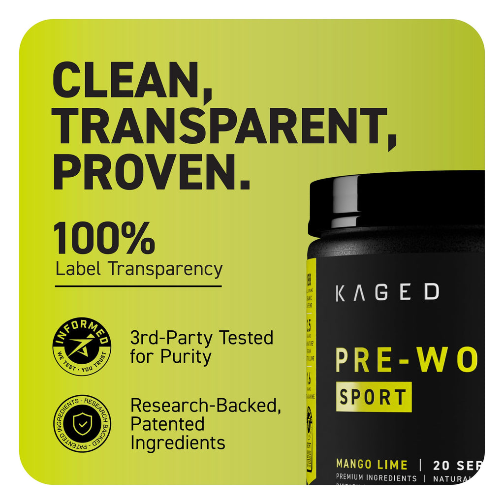 Kaged Sport Pre-Workout Powder | Performance Formula

