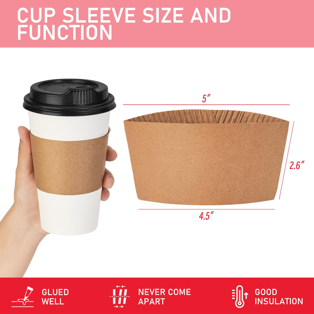 Paper Coffee Cups for Hot Beverages - Disposable To-Go Cups

