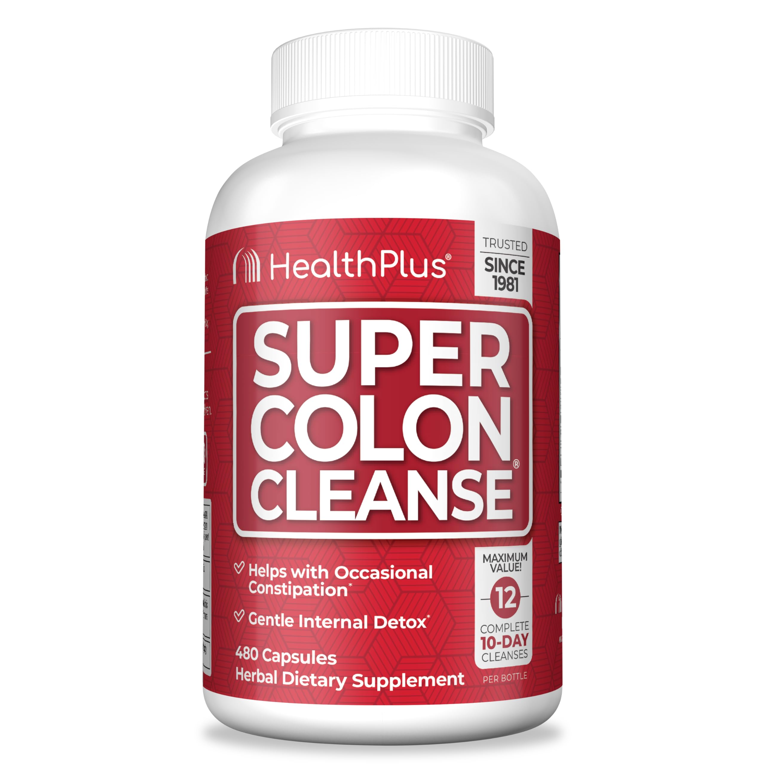 Health Plus Super Colon Cleanse Gentle Digestive Detox Supplement