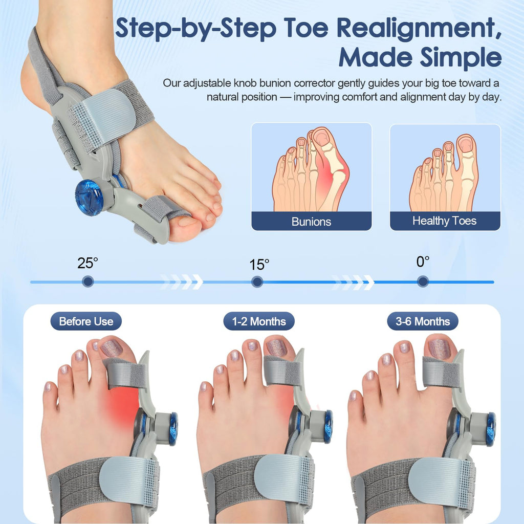 Bunion Corrector Adjustable Knob Silicone Pad

