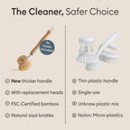 Vove Bamboo Dish Brush with Sisal Bristles

