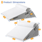 Sasttie Wedge Pillow Set with Memory Foam Neck Cushion

