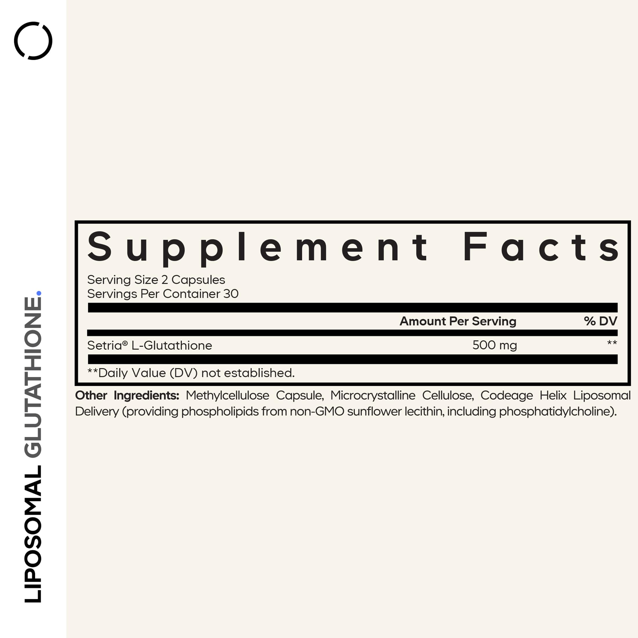 Codeage Liposomal Glutathione with Setria L-Glutathione

