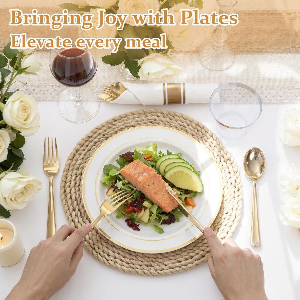 WDF Disposable Dinnerware Set – Premium Plastic Partyware


