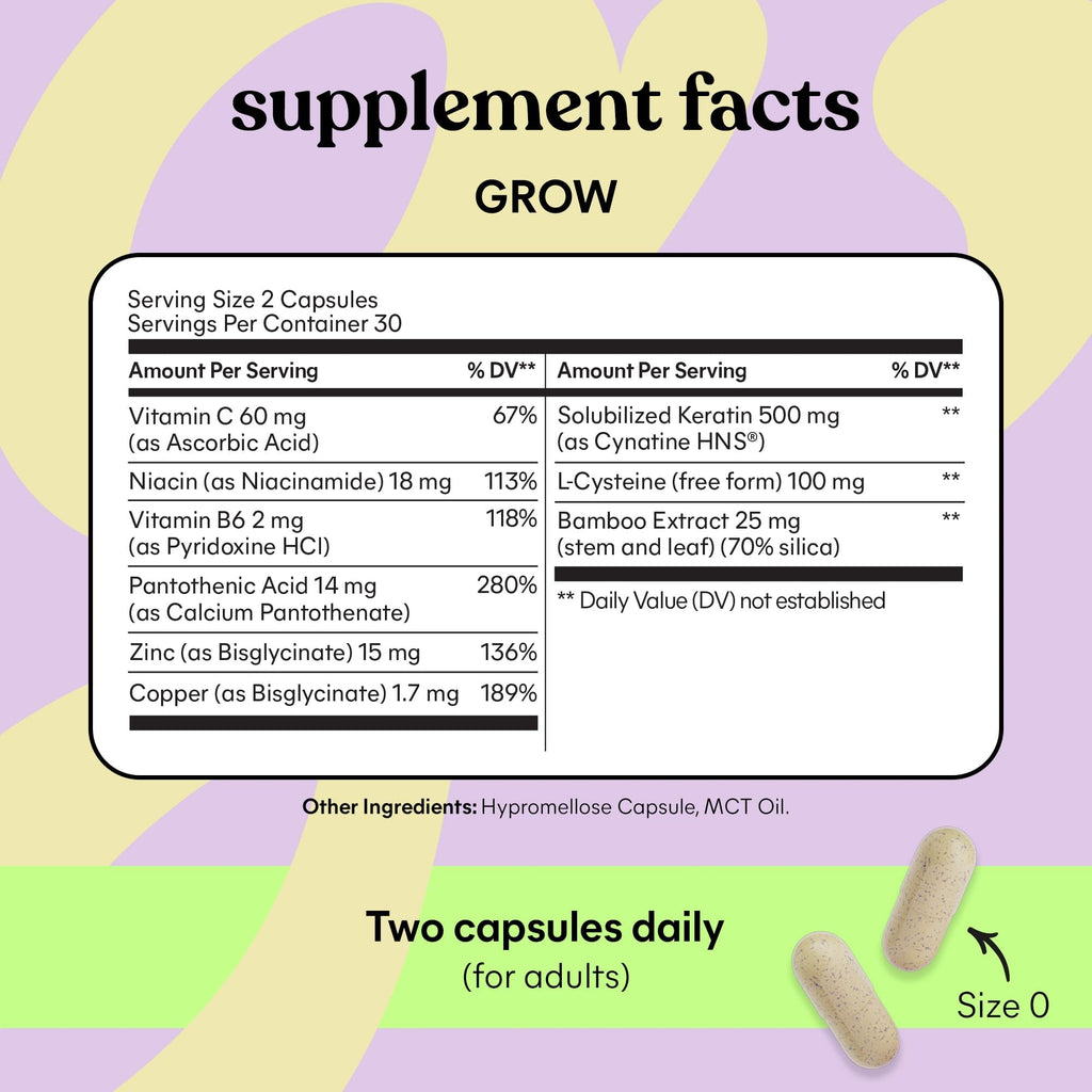 Hair Growth Capsules by Lemme Grow | Keratin Complex


