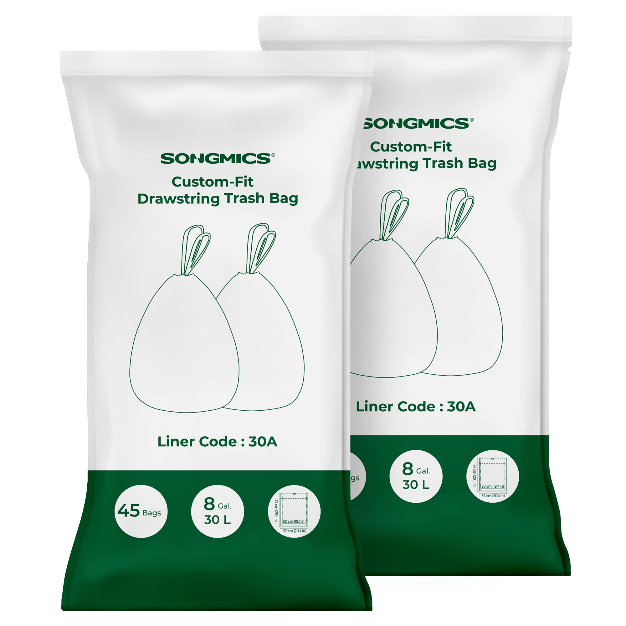 SONGMICS Trash Bags Drawstring Pre-Separated | Kitchen


