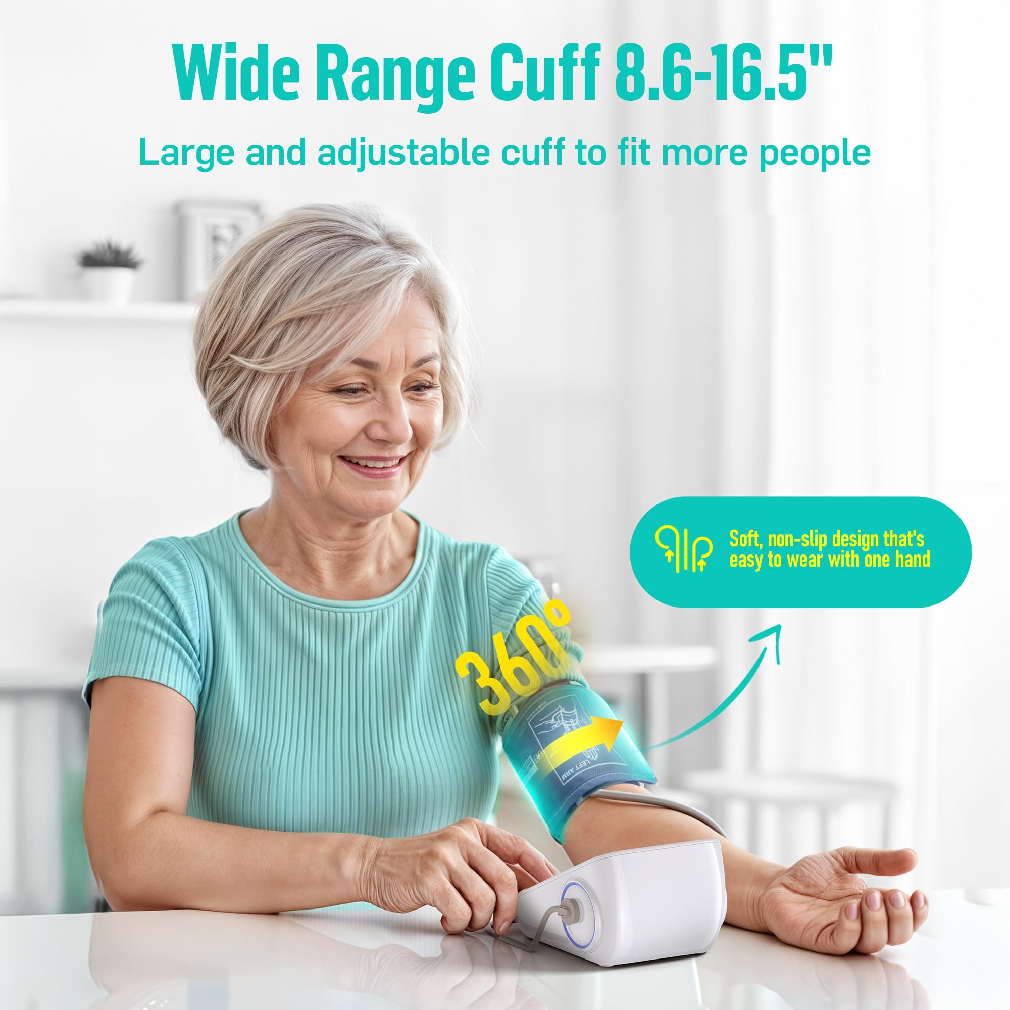 RunStar Blood Pressure Monitor with Wide Range Cuff

