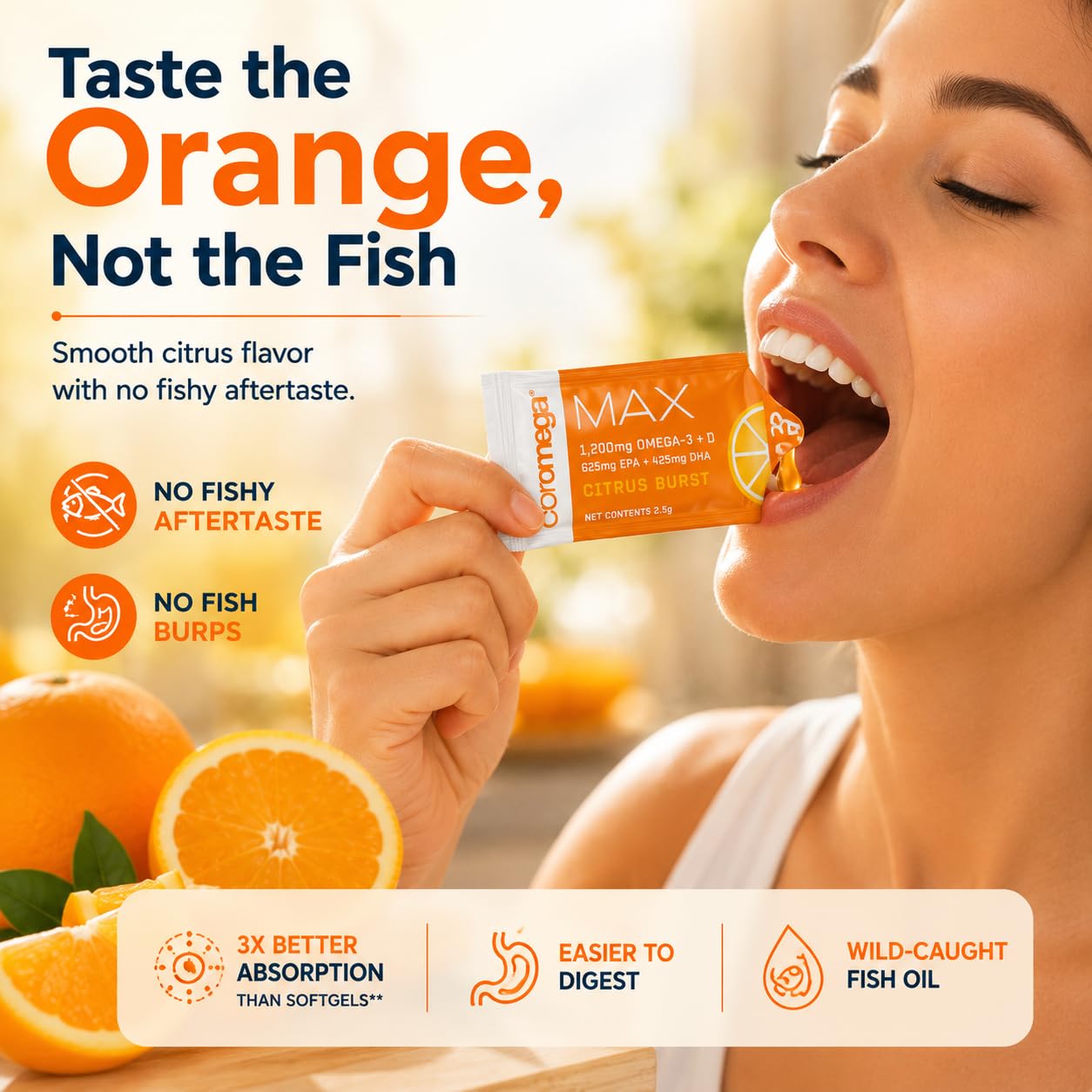 Coromega MAX Omega-3 Fish Oil + Vitamin D


