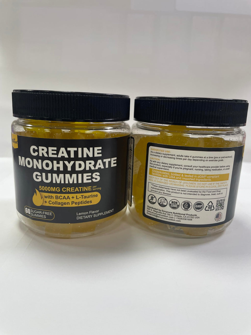 Creatine Monohydrate Gummies with BCAA & Collagen – Lemon

