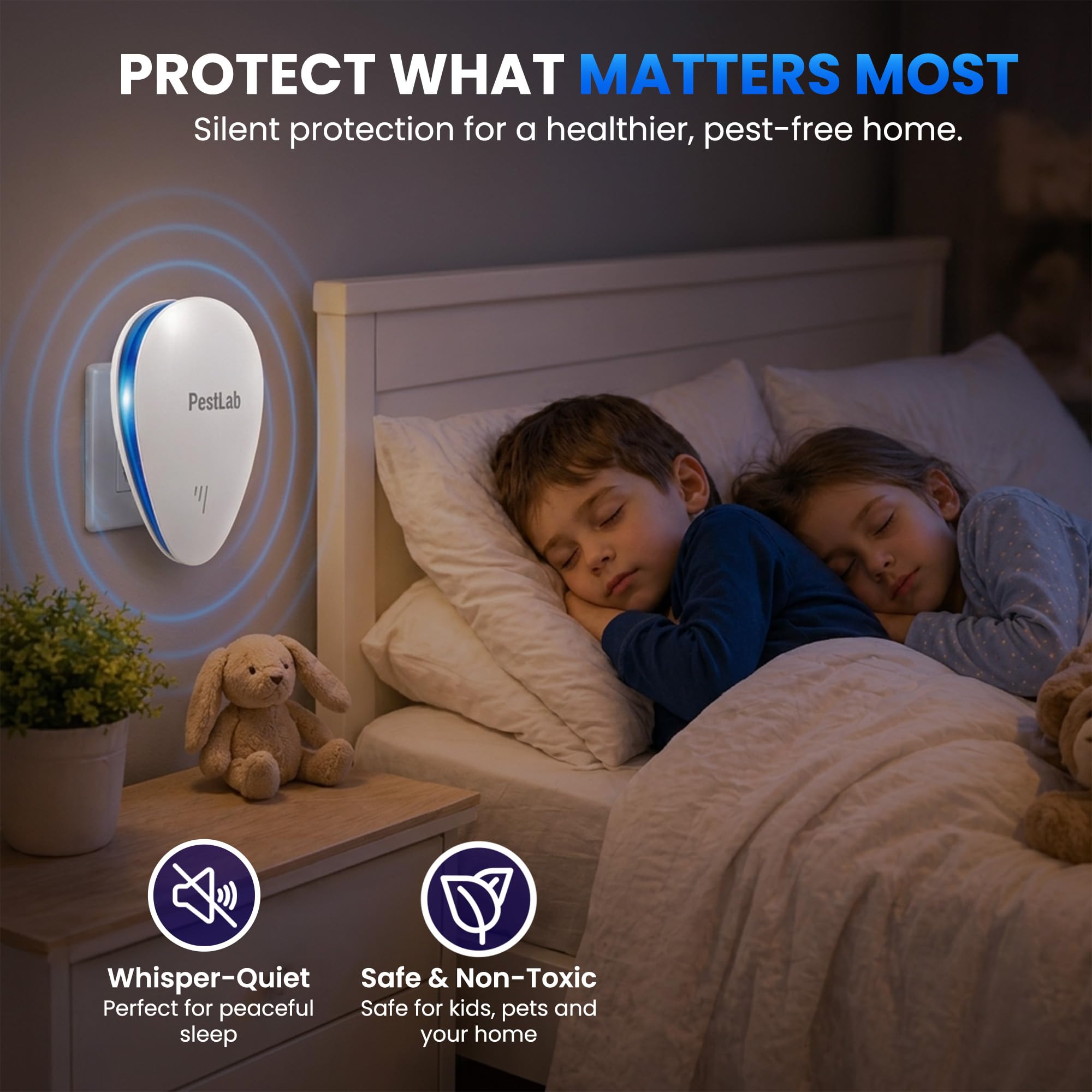 PestLab Ultrasonic Pest Repeller 300 Sq Ft Coverage

