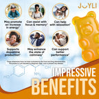 Joyli L Tyrosine Gummies 1000mg - Vegan Gluten-Free Focus

