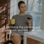 LOLA Cotton Pads with Wings - Organic Hypoallergenic

