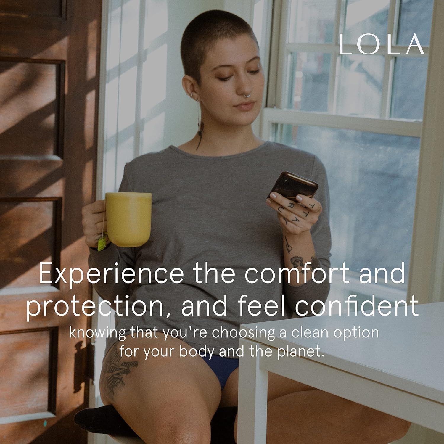 LOLA Cotton Pads with Wings - Organic Hypoallergenic

