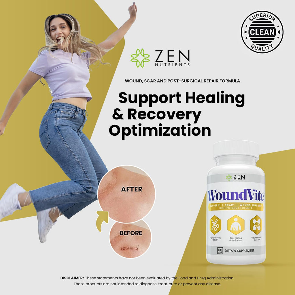 WoundVite Pre & Post Surgery Support by Zen Nutrients

