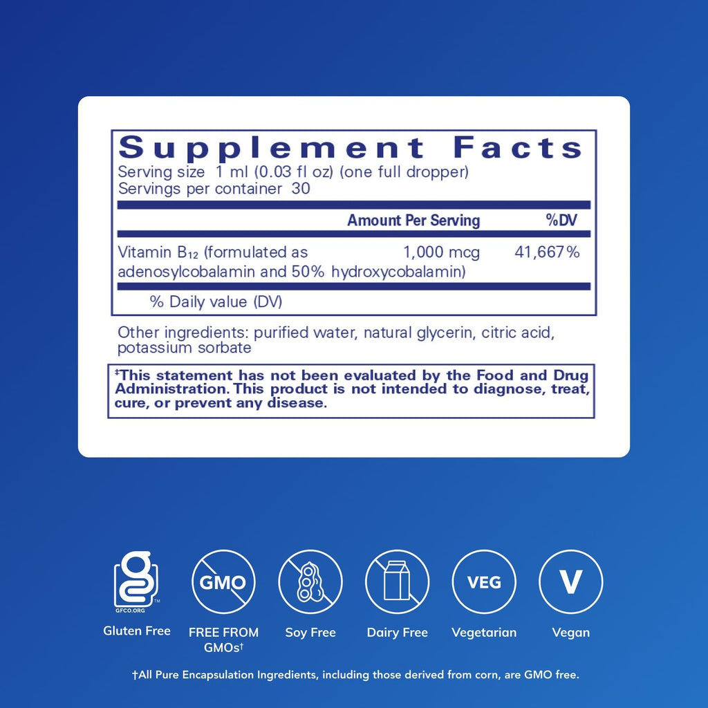 Vitamin B12 Liquid by Pure Encapsulations

