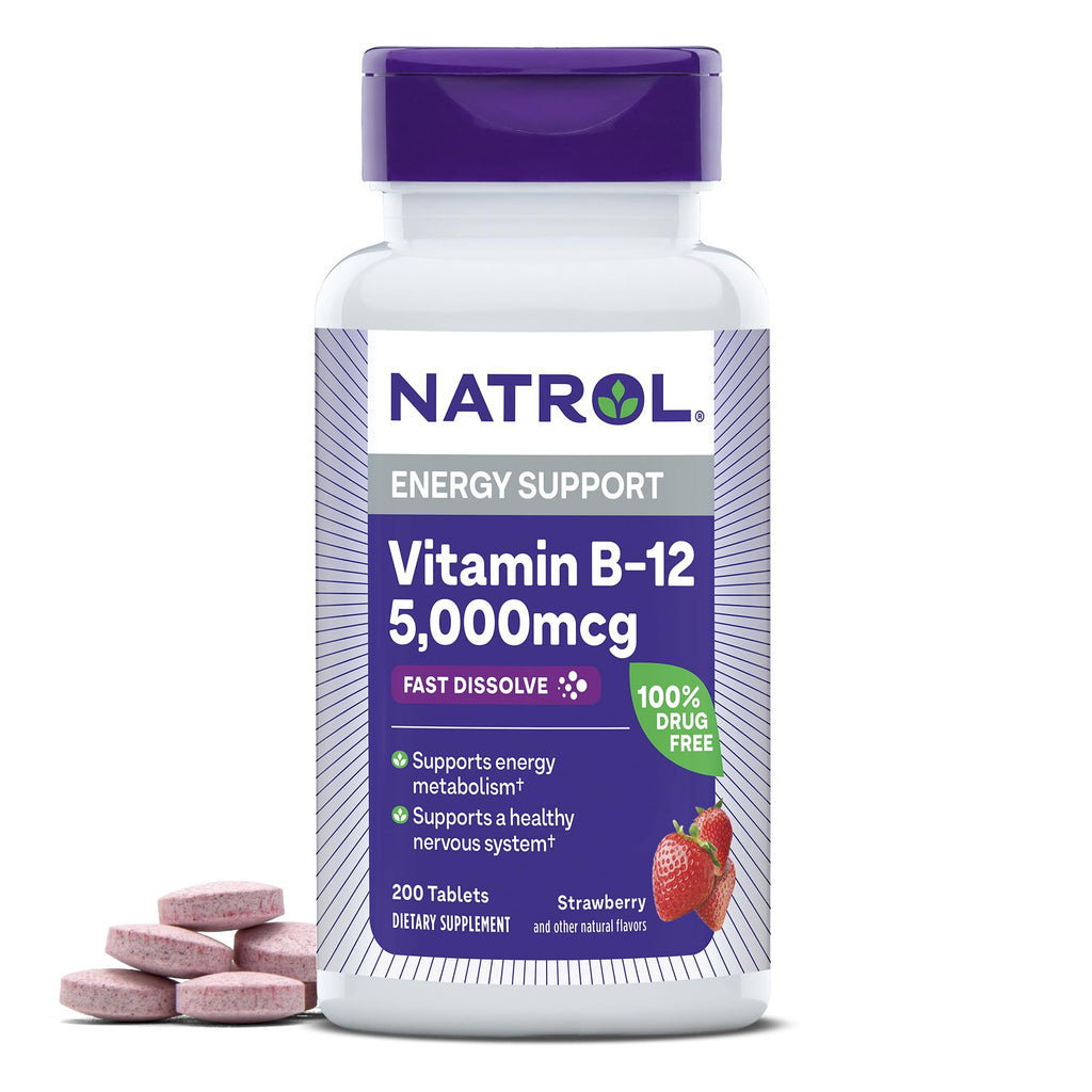 Natrol Vitamin B12 Fast Dissolve 5000 mcg | Energy Support

