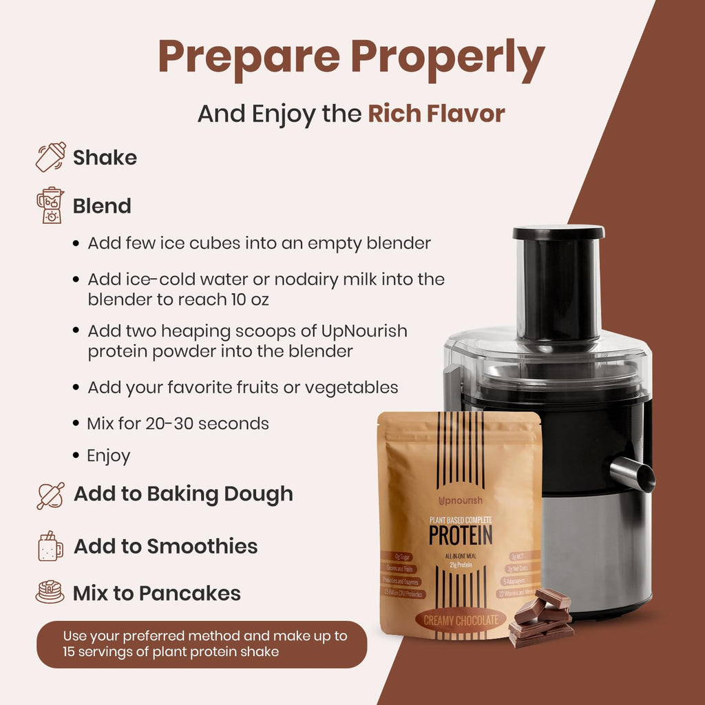 UpNourish Plant-Based Protein Powder with Probiotics

