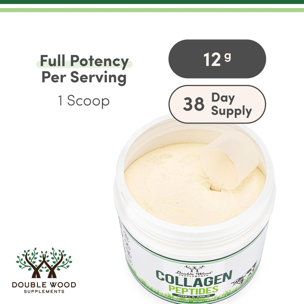 Double Wood Peptides Supplement | Hair, Skin & Joint Support

