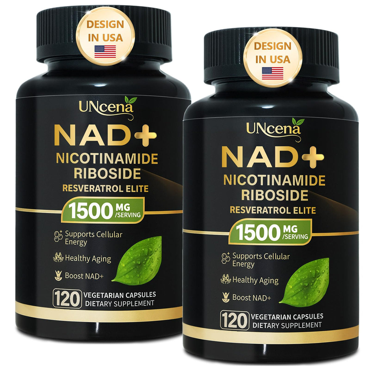 UNcena Liposomal NAD+ Supplement with Resveratrol for Healthy Aging